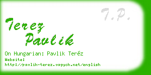 terez pavlik business card